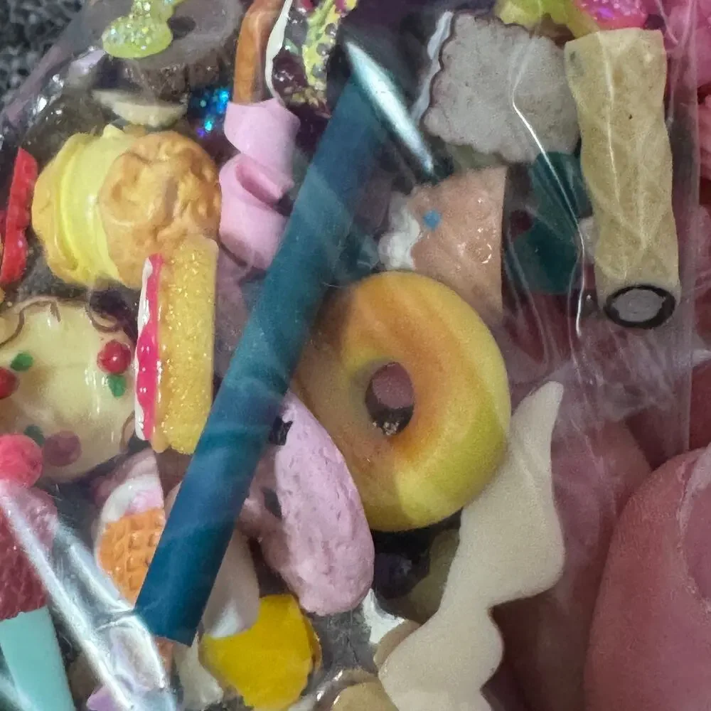Mixed Resin Charms Lot Kawaii Cabochons Flatback Craft Embellishments Bulk
